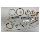 Plastic Jewelry Box With Misc. Costume Jewelry, Marilyn Monroe  And More