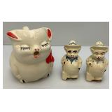 Vintage Shawnee Salt & Pepper Shakers And Creamer