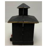 Vintage Miniature Cast Iron Bank 3 1/2" Tall