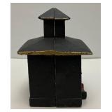 Vintage Miniature Cast Iron Bank 3 1/2" Tall