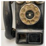 Vintage RARE Tin Litho Wall Telephone Bank