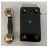 Vintage RARE Tin Litho Wall Telephone Bank