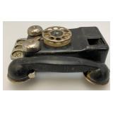 Vintage RARE Tin Litho Wall Telephone Bank