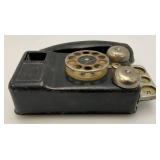 Vintage RARE Tin Litho Wall Telephone Bank