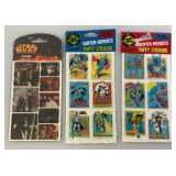Misc. 1988 DC Super Heroes Puffy Stickers/Star Wars, Pokemon Cards And More (Factory Sealed)