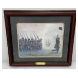 Mort Kunstler Picketts Charge "Steady Boys, Steady!" Print Framed Behind Glass 16.1/4" x 18 3/4"