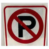 12" x 18" No Parking Any Time Aluminum Reflective Sign
