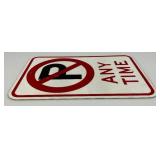 12" x 18" No Parking Any Time Aluminum Reflective Sign