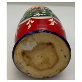 Vintage Russian 5Pc Hand Painted Blue Wooden Nesting Dolls 6"