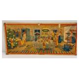 Antique Large 16" x 35" Stina Broome Swedish Christmas Illustration On Card Stock (Very Cool)