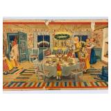 Antique Large 16" x 35" Stina Broome Swedish Christmas Illustration On Card Stock (Very Cool)