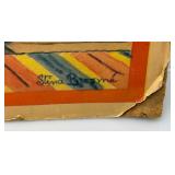 Antique Large 16" x 35" Stina Broome Swedish Christmas Illustration On Card Stock (Very Cool)