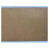 Antique Swedish Christmas Illustration "Julefrid Vid Hemmmets Hard" 15 1/4" x 32 3/4"