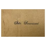 Antique Swedish Christmas Illustration "Julefrid Vid Hemmmets Hard" 15 1/4" x 32 3/4"