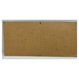 Antique Swedish Christmas Illustration "Godful" Santa And Elves 15 1/4" x 32 3/4"