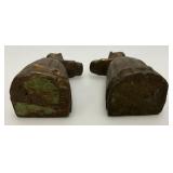 Est. $195.00 - $250.00 Antique Walter Baker Cast Iron Chocolate Lady Bookends Figurines 6"