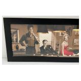 15 1/2" x 39 1/2" "Legal Action" Print By Chris Consani Inludes Elvis, Marilyn Monroe, James Dean And Humphrey Bogart Framed Behind Glass