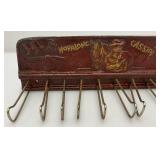 Vintage Hopalong Cassidy Mens Tie Rack 3 1/2" x 11 1/2"