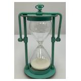 Vintage Industrial Looking Hanging Metal Hour Glkass (VERY COOL) 5 5/8"