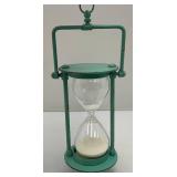Vintage Industrial Looking Hanging Metal Hour Glkass (VERY COOL) 5 5/8"