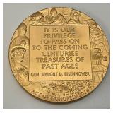 Est. $100.00 - $199.00 2014 US Mint Monuments Men  Commemorative 3" Bronze Medal With Box And Stand (New Only Taken Out For Photos)