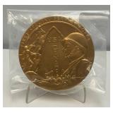 Est. $100.00 - $199.00 2014 US Mint Special Service Force Commemorative 3" Bronze Medal With Box And Stand (New In Factory Sealed Bag)