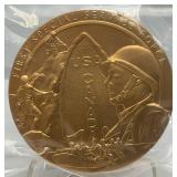 Est. $100.00 - $199.00 2014 US Mint Special Service Force Commemorative 3" Bronze Medal With Box And Stand (New In Factory Sealed Bag)