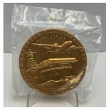 Est. $100.00 - $199.00 2014 US Mint Doolittle Tokyo Raiders  Commemorative 3" Bronze Medal With Box And Stand (New In Factory Sealed Bag)