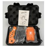 NRA Survival Kit Electric Torch Flashlight Multi Function Charging Cable And Knife In Water Proof Case (New)