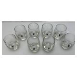8 Vintage Original Playboy Club Bunny Logo "Lowball" Whiskey Drinking Glasses