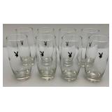 8 Vintage Original Playboy Club Bunny Logo "Highball" Cocktail Drinking Glasses