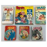 Misc. Small Comic Books Including MAD, Lassie And POPEYE 45 Album