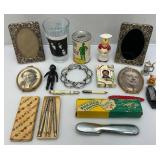 Misc. Vintage Collectible Items Including BEATLES  GLASS, Green Giant Bank And More