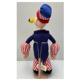 Vintage POPEYE Uncle Sam Plush Figure 14" & Olive Oil Plush 6"