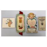 Vintage Collectible Paper Items Including Valentines, Christmas Cards And more