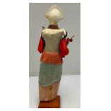 Vintage Oriental Chinese Court Lady Doll Silk Figurine With Stand 12"
