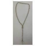 Antique Italian Style Silver Filigree Rosary And Holder