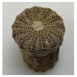 Antique Italian Style Silver Filigree Rosary And Holder