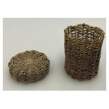 Antique Italian Style Silver Filigree Rosary And Holder