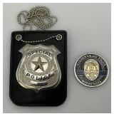 Special Police Badge With Hanger And Golden Valley Police Medallion