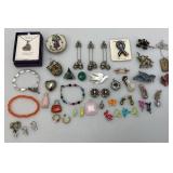 Misc. Costume Jewelry Including Elephant Brooch And More