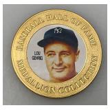 Collectible Baseball Hall Of Fame Series Lou Gehrig Medallion In Protective Holder