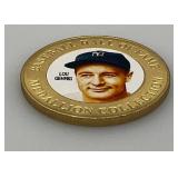 Collectible Baseball Hall Of Fame Series Lou Gehrig Medallion In Protective Holder