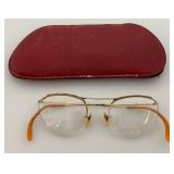 Vintage 12Kt GF Glasses And Cat Glasses 1=  46 Aluminum Stamped