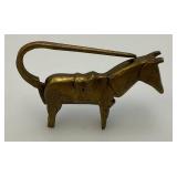 Antique Brass Horse Lock (Missing Key) 2 1/4" L x 1 3/4" H x 3/8" W