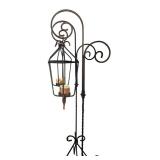 DR - Pair of 64-Inch Wrought Iron Candle Lantern Stands