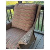 O - Lloyd Flanders Wicker Patio Set with 2 Rocker Chairs, Ottoman, and Glass Top Table