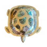 DR - Taxco Mexican Alpaca Silver Turtle Box with Abalone Inlay