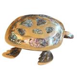 DR - Taxco Mexican Alpaca Silver Turtle Box with Abalone Inlay