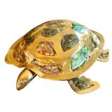 DR - Taxco Mexican Alpaca Silver Turtle Box with Abalone Inlay
